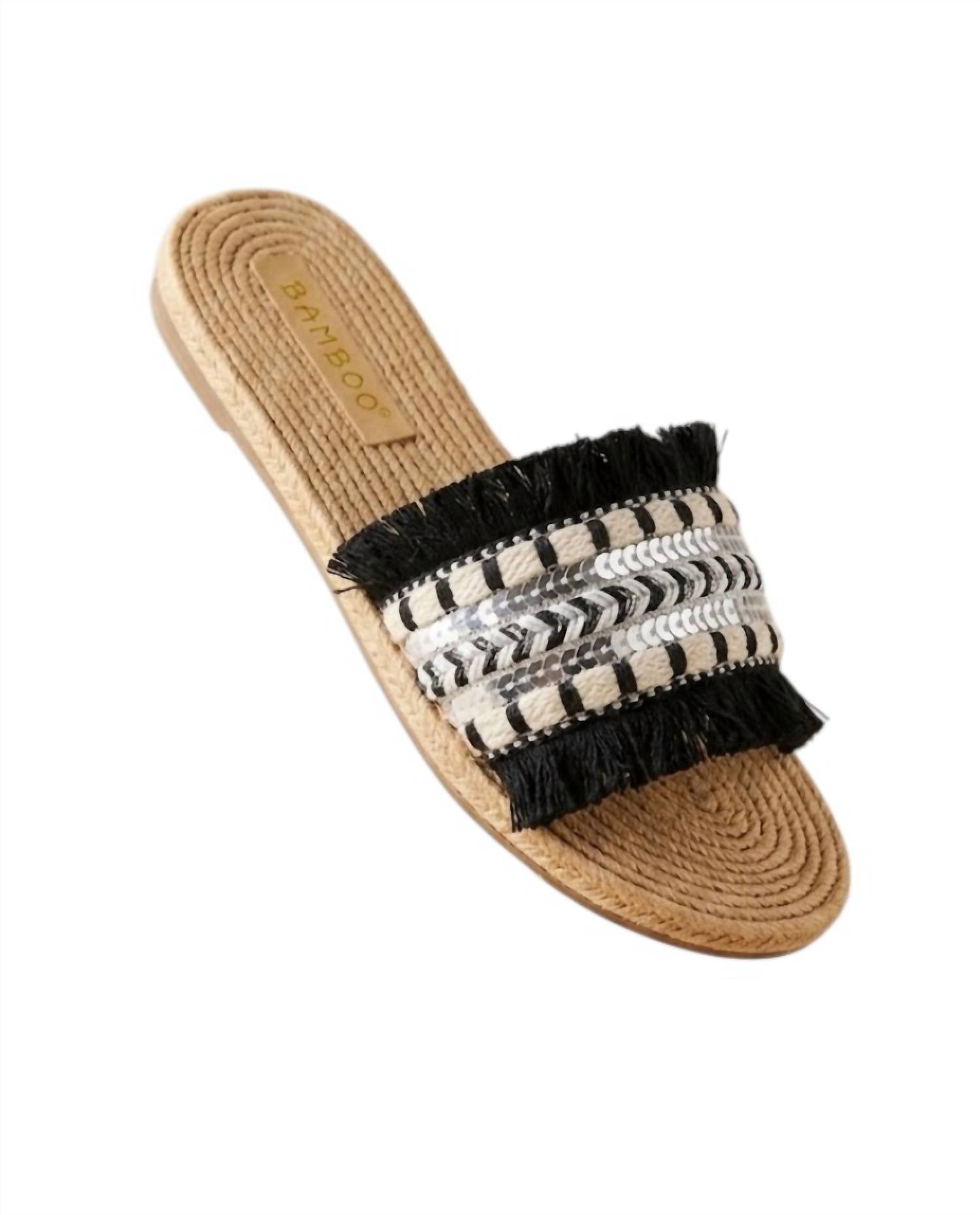 Bamboo Women's Cancun Slide in black - women's sandal