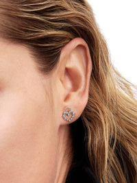 Pandora - Sparkling Heart Padlock Stud Earrings