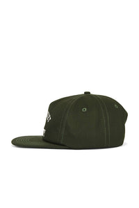 Museum of Peace & Quiet Unisex - Varsity 5-panel Hat in forest green - men's hat - alternate view