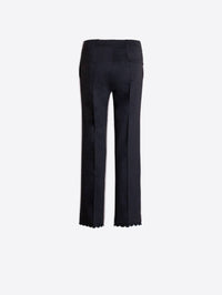 Vilagallo - Pull On Straight Leg Scallop Hem Pant