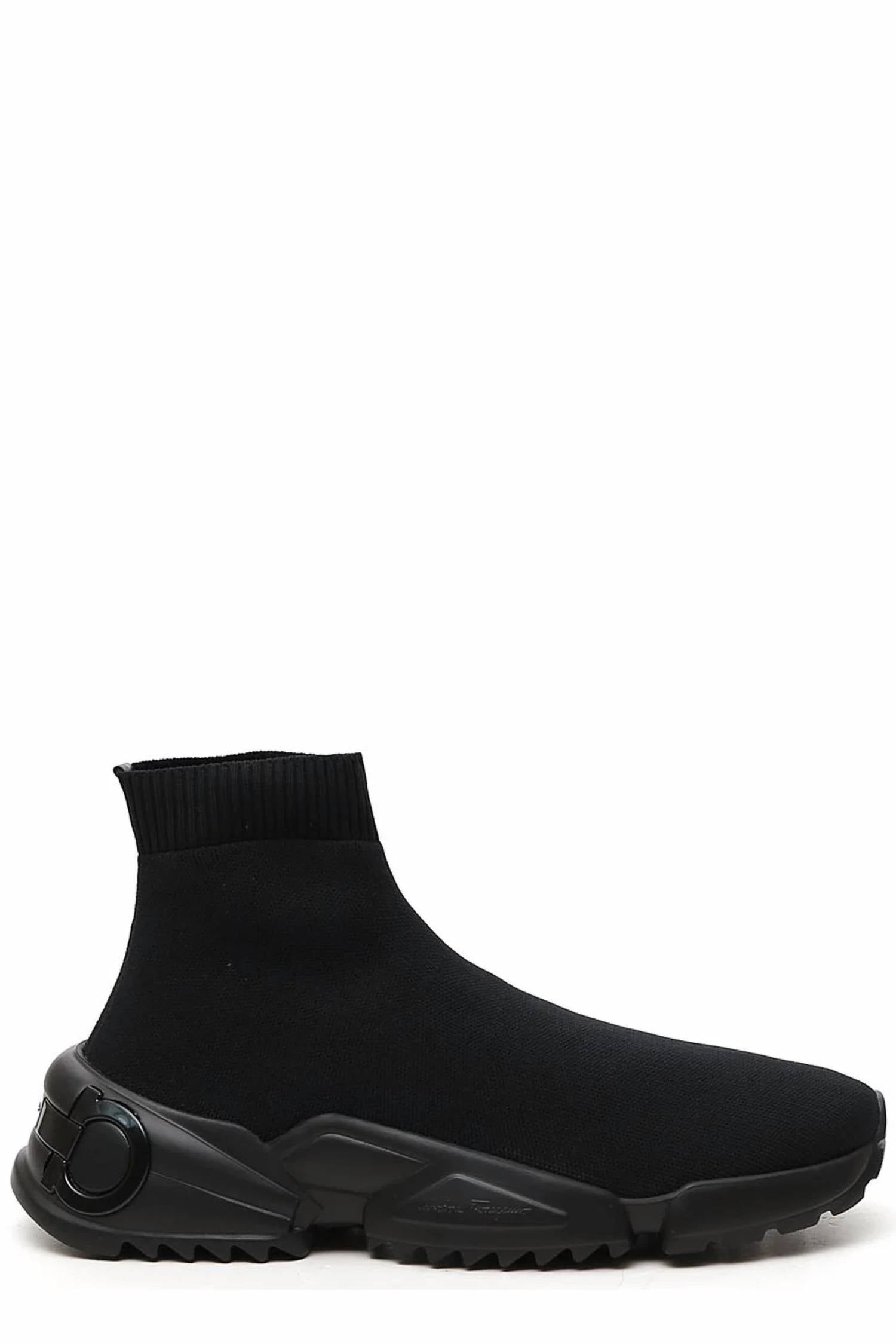 Salvatore Ferragamo - Men's Logo Embossed Sock Sneakers