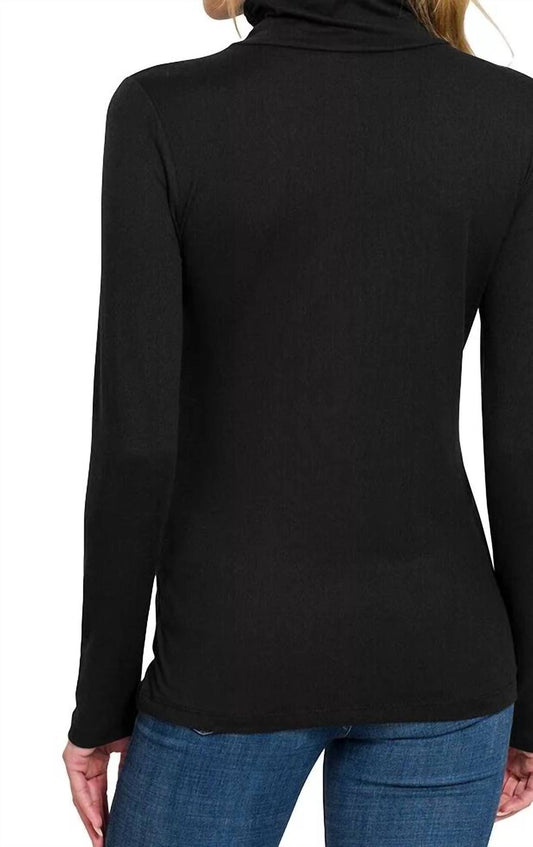 Zenana - Luxe Rayon Turtleneck Top