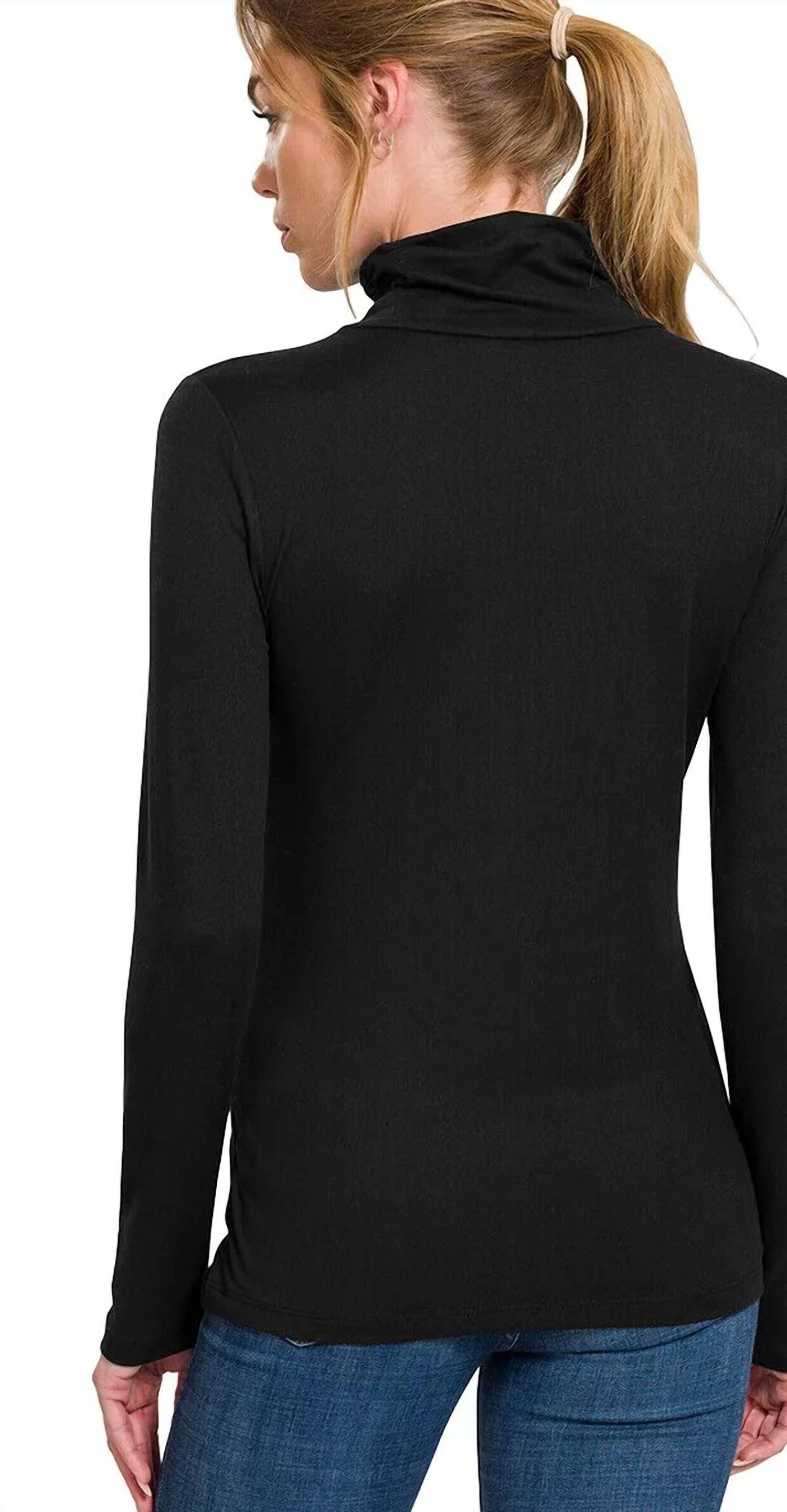 Zenana - Luxe Rayon Turtleneck Top