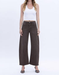 VERVET BY FLYING MONKEY High Ankle Barrel Jean in toast - women's jeans