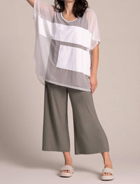 Sympli - Fusion Split Back Tunic Top