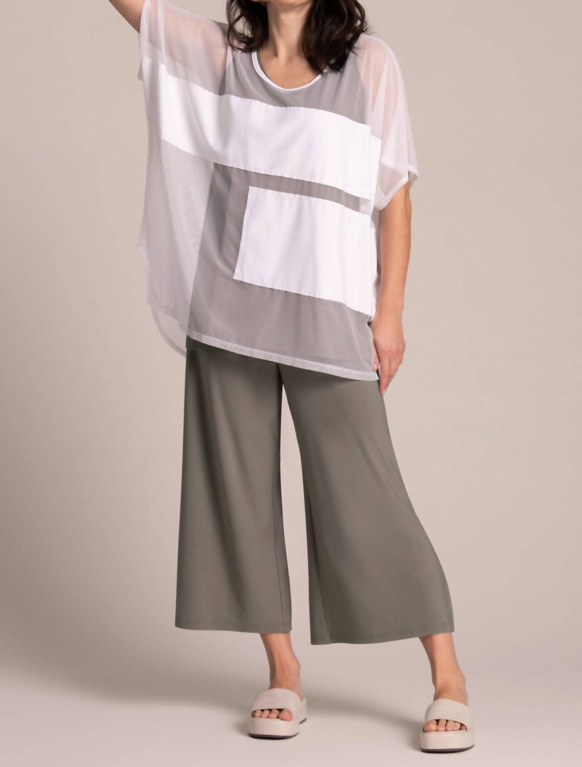 Sympli - Fusion Split Back Tunic Top