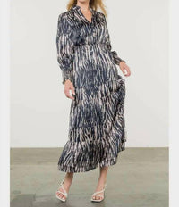 Thml - Heather Metallic Print Maxi Dress