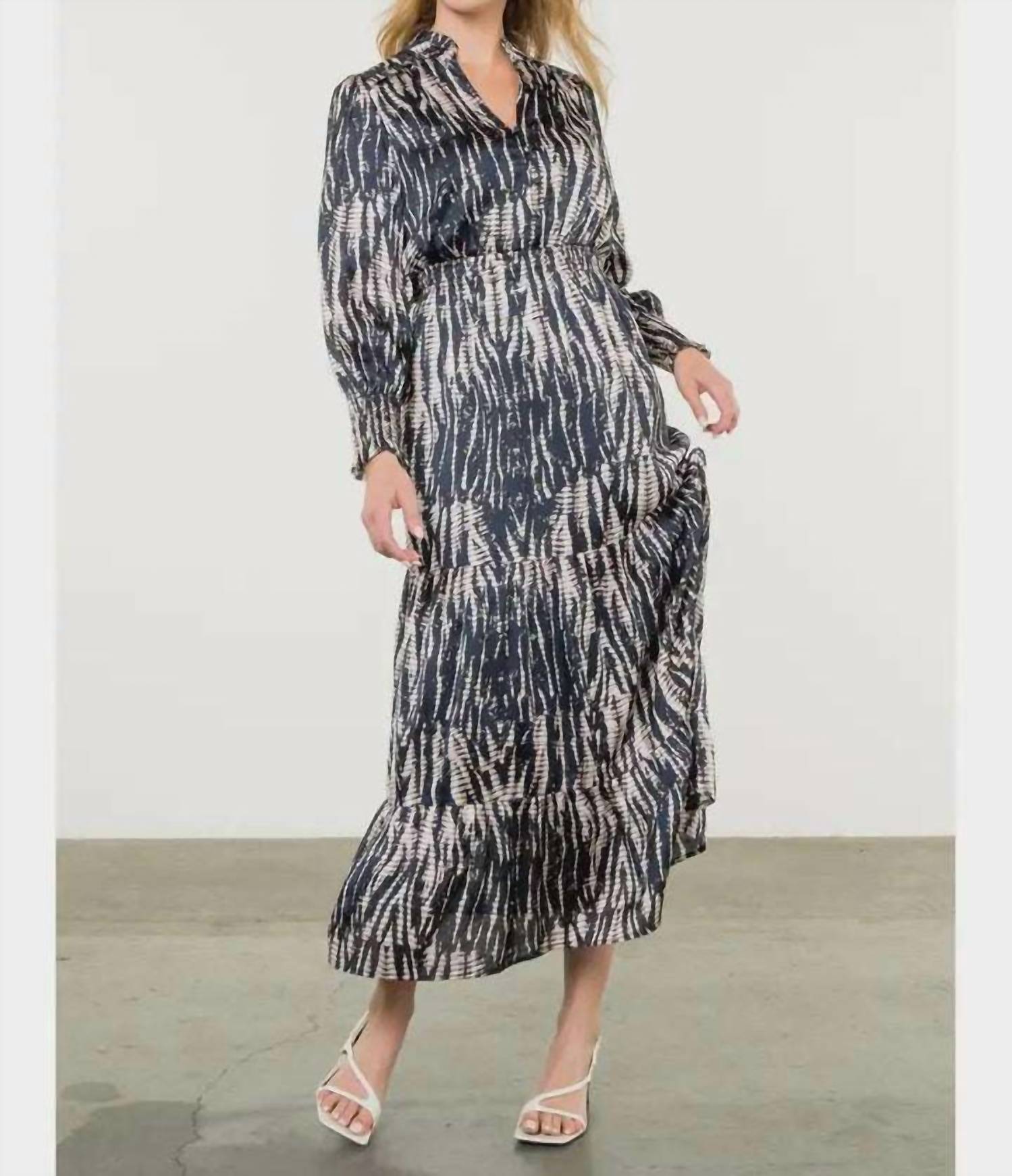 Thml - Heather Metallic Print Maxi Dress