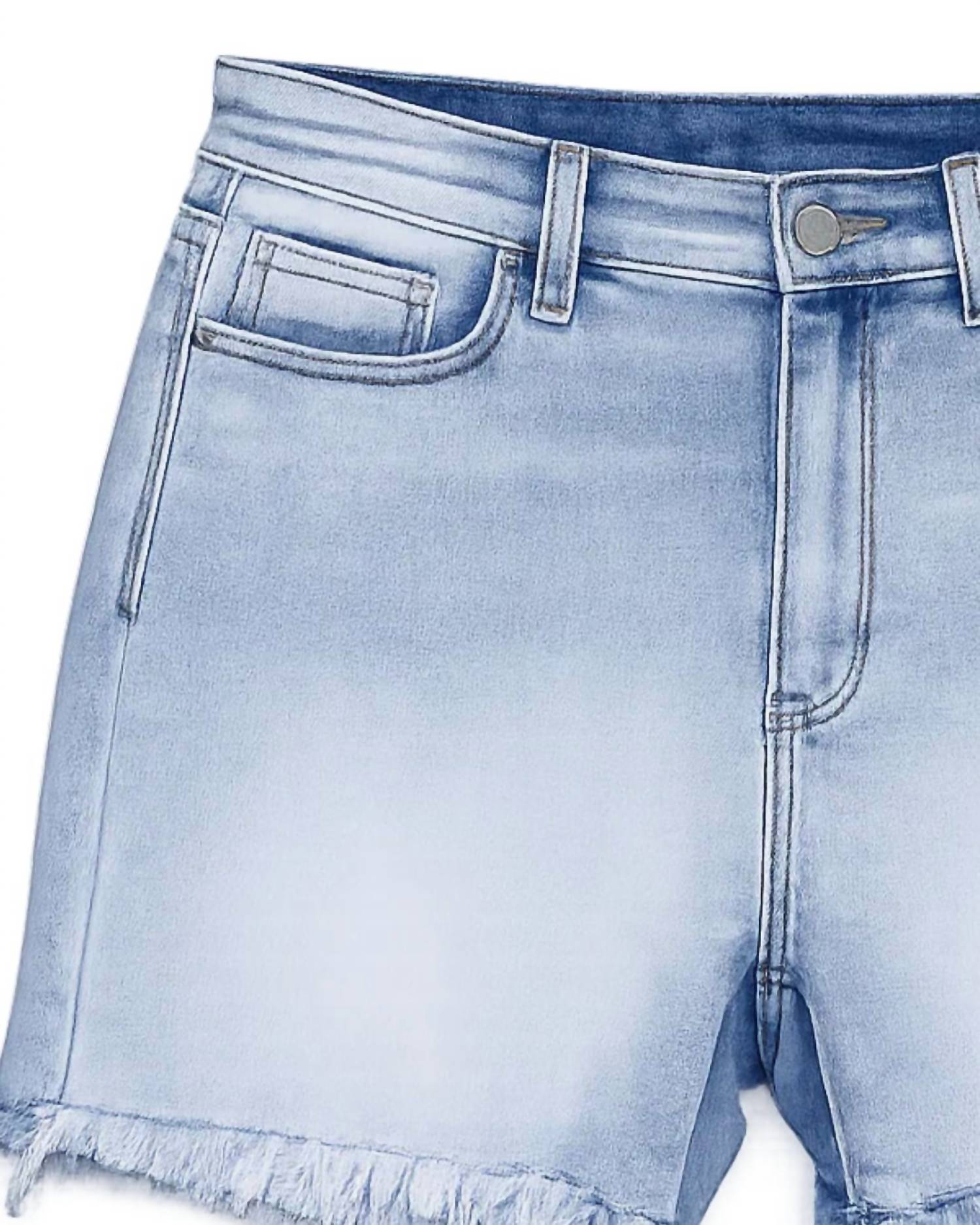 Judy Blue - Women's Ashlee High Waist Fray Hem Cut Off Shorts