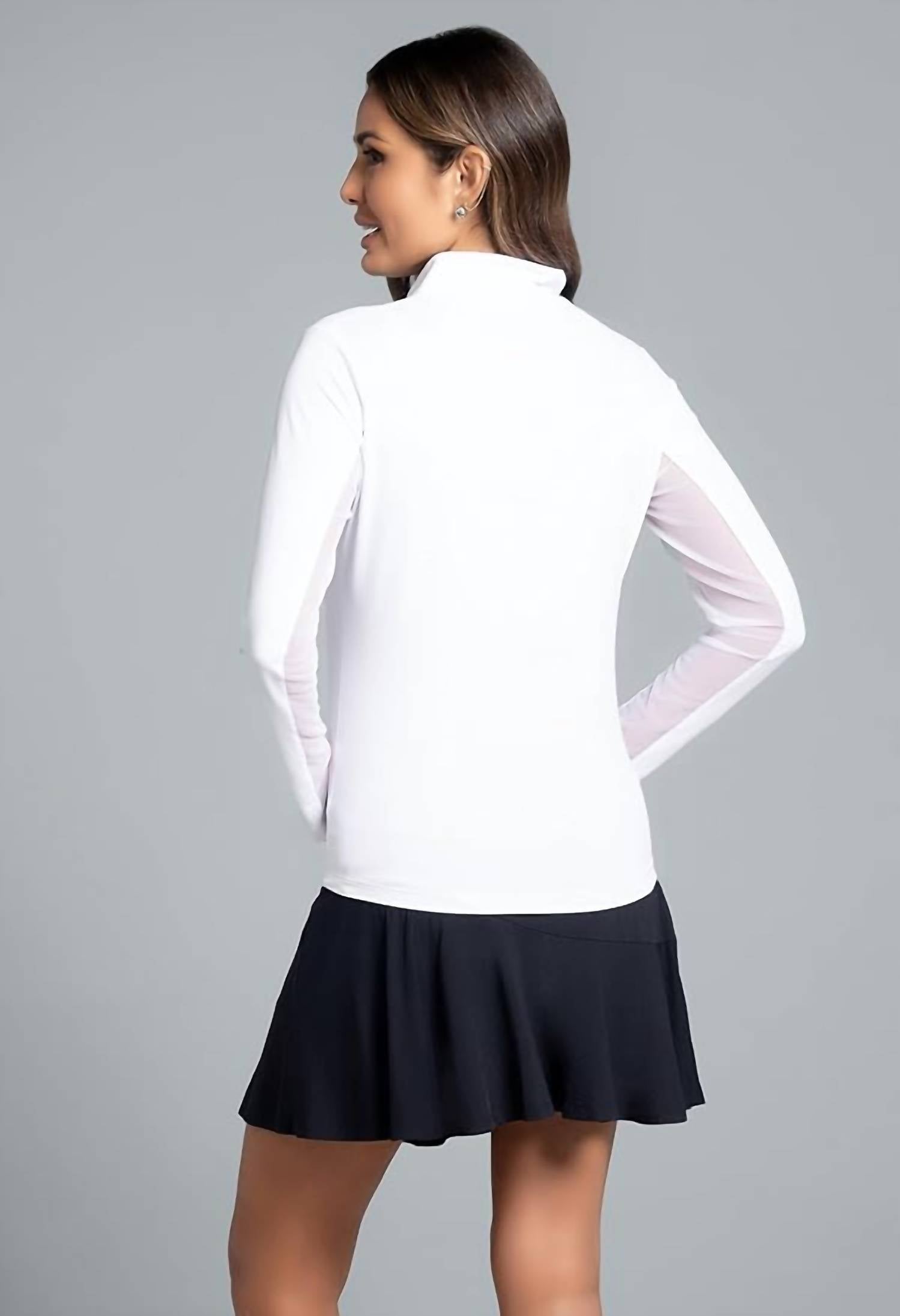 Ibkul - Long Sleeve Mock Neck Top