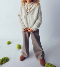Mayoral - Furry Knit Zip Up Hoodie