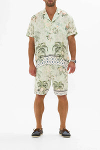 Camilla - Relaxed Fit Camp-collar Short Sleeve Shirt