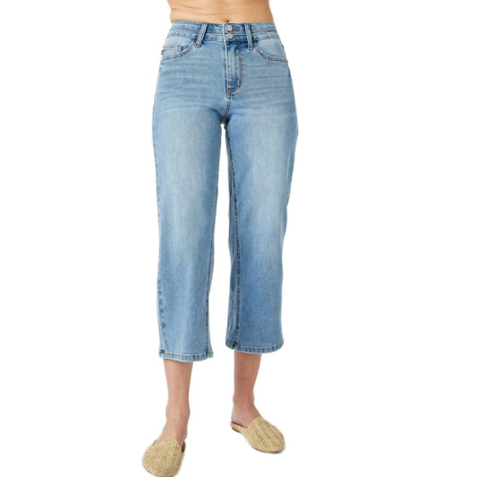 Judy Blue - Wide Leg Cropped Jeans