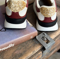 Maker's Women's Nova Glitter Sneakers in burgundy - women's sneaker - view 5