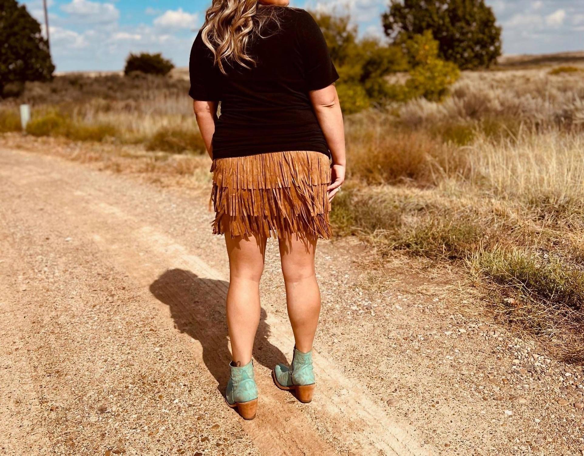 Oddi - Jolene Fringe Skirt - Plus