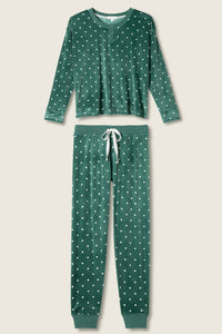 PJ Salvage Let's Get Toasty Lounge Set in dark forest polka dot - women's sleepwear - view 5