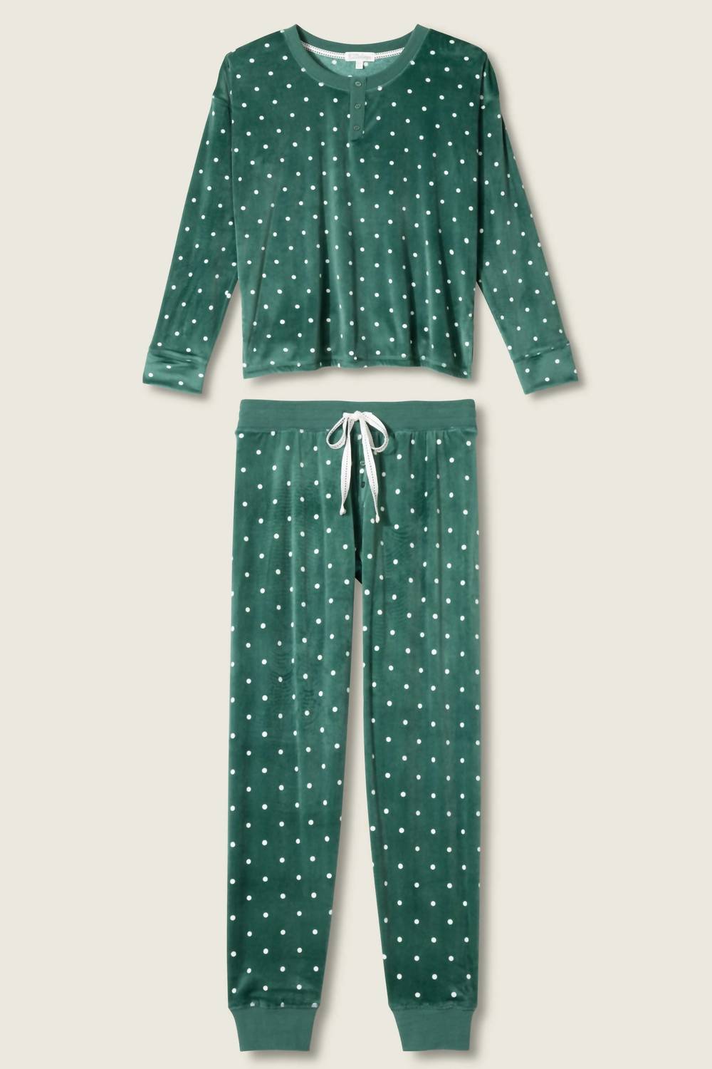 PJ Salvage Let's Get Toasty Lounge Set in dark forest polka dot - women's sleepwear - view 5