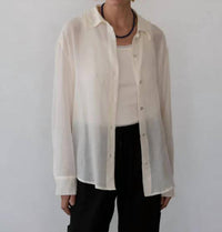 Donni. - Silk Cotton Sheer Shirt