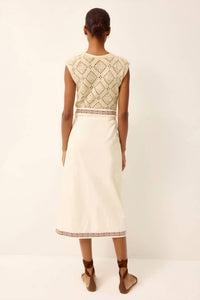 Marie Oliver - Luca Embroidered Wrap Skirt