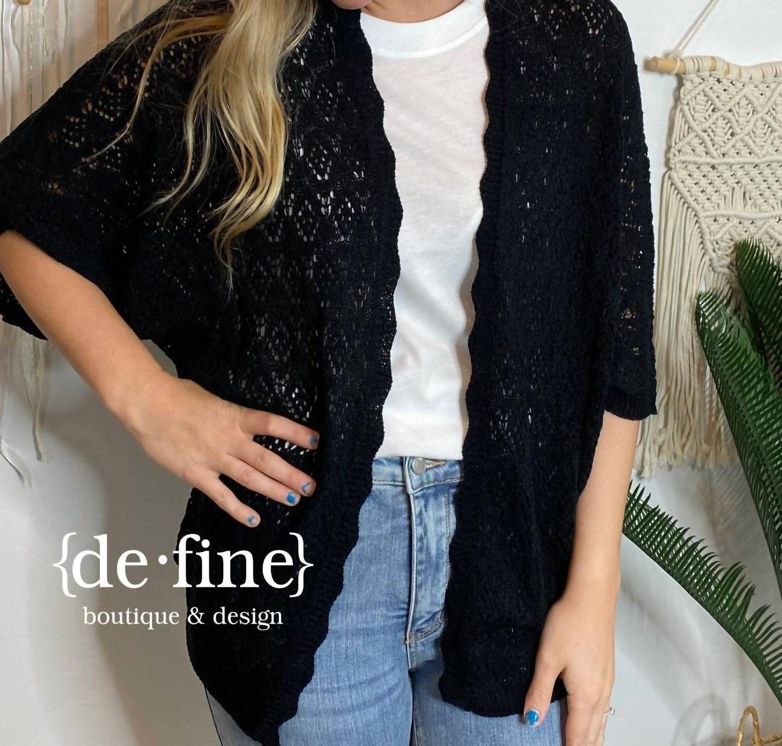 Ee:Some - Summer Cardigan With Diamond Pattern