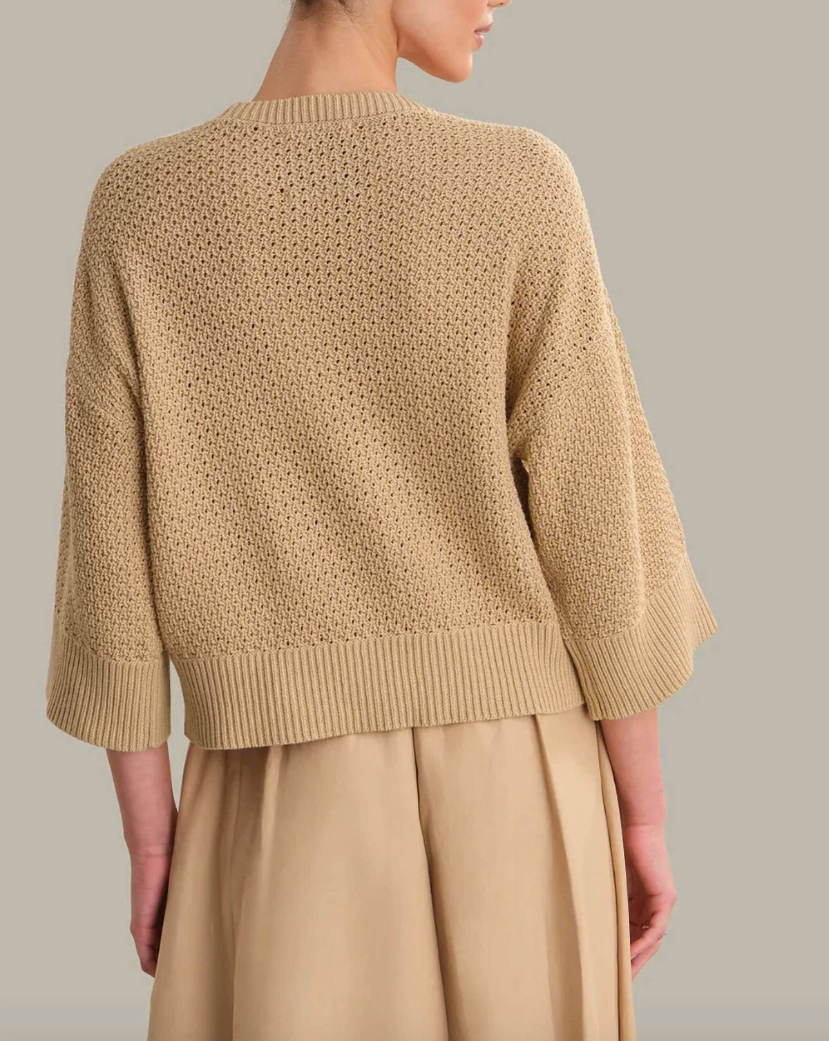 525 America - Suki Pointelle Cotton Oversized Boxy Tee