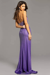 Jovani - Strapless Corset With High Slit Prom Dress