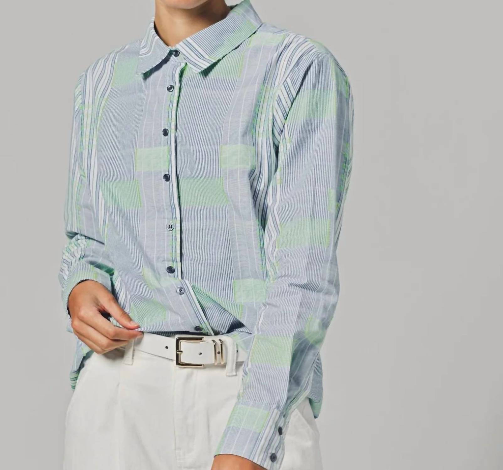 The Shirt - Fluorescent Block Boyfriend Shirt