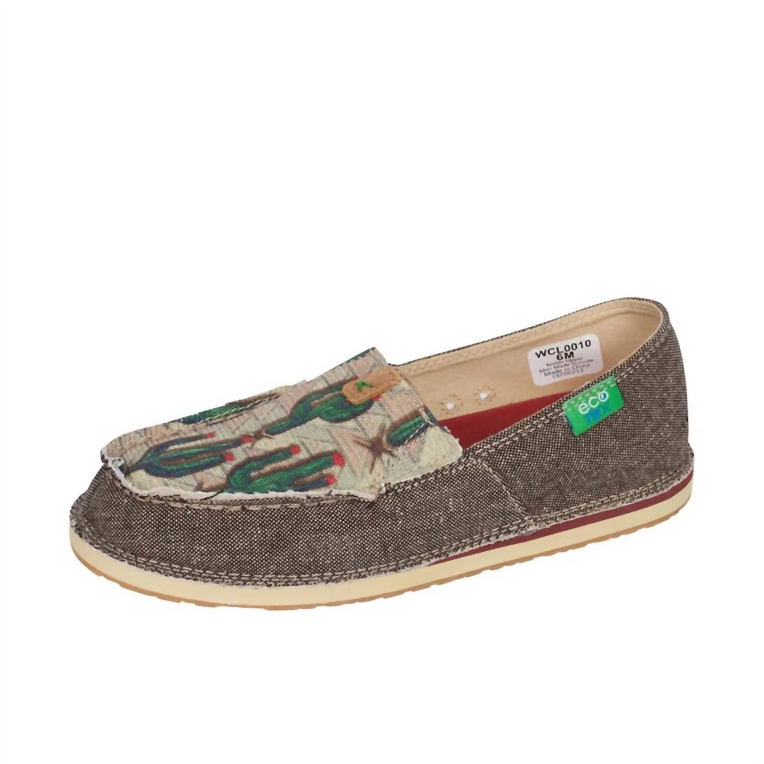 TWISTED X Women's Dust Cactus Print Casual Loafers in brown - women's flats