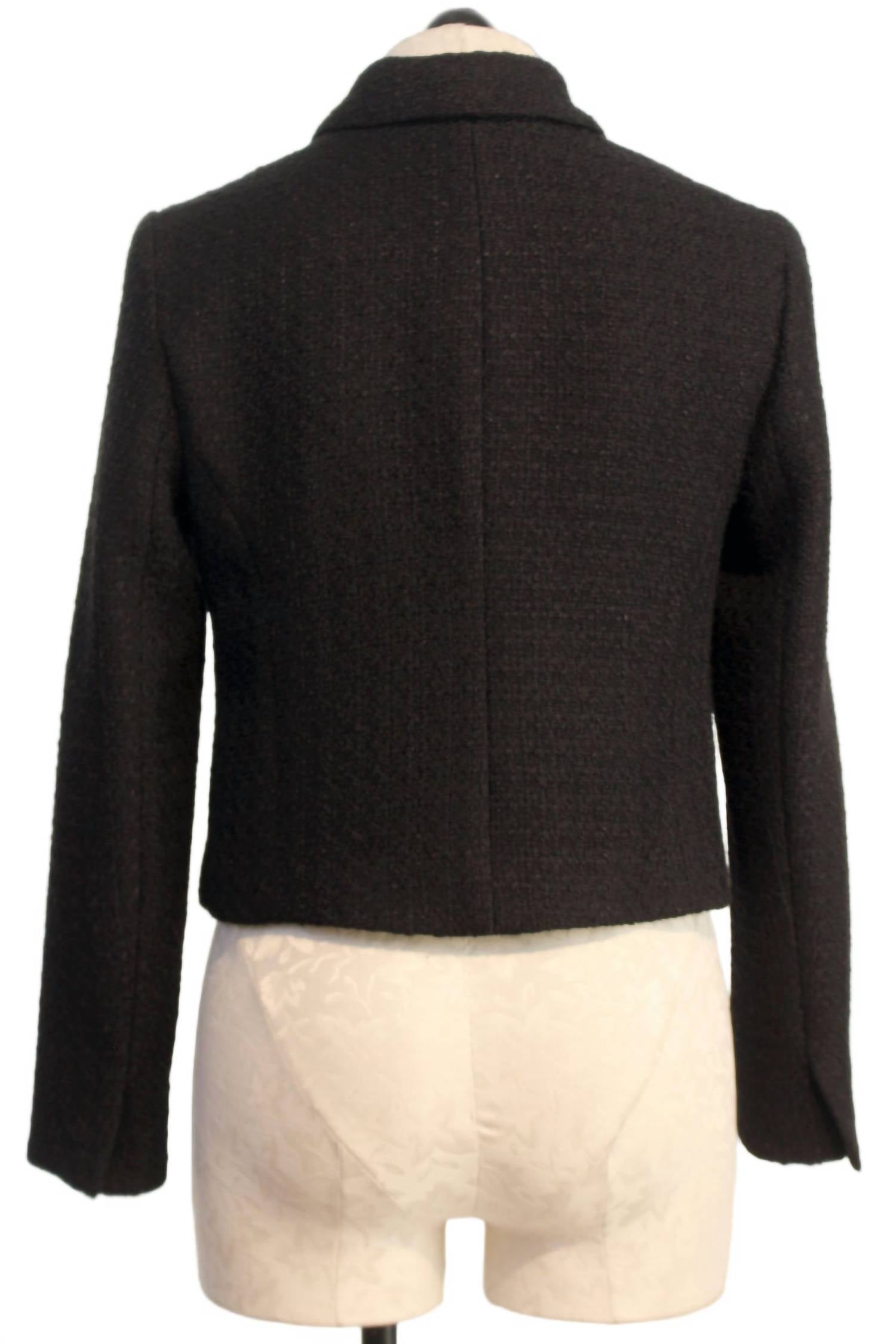 DREW Chris Tweed Jacket in black - women's jacket - alternate view