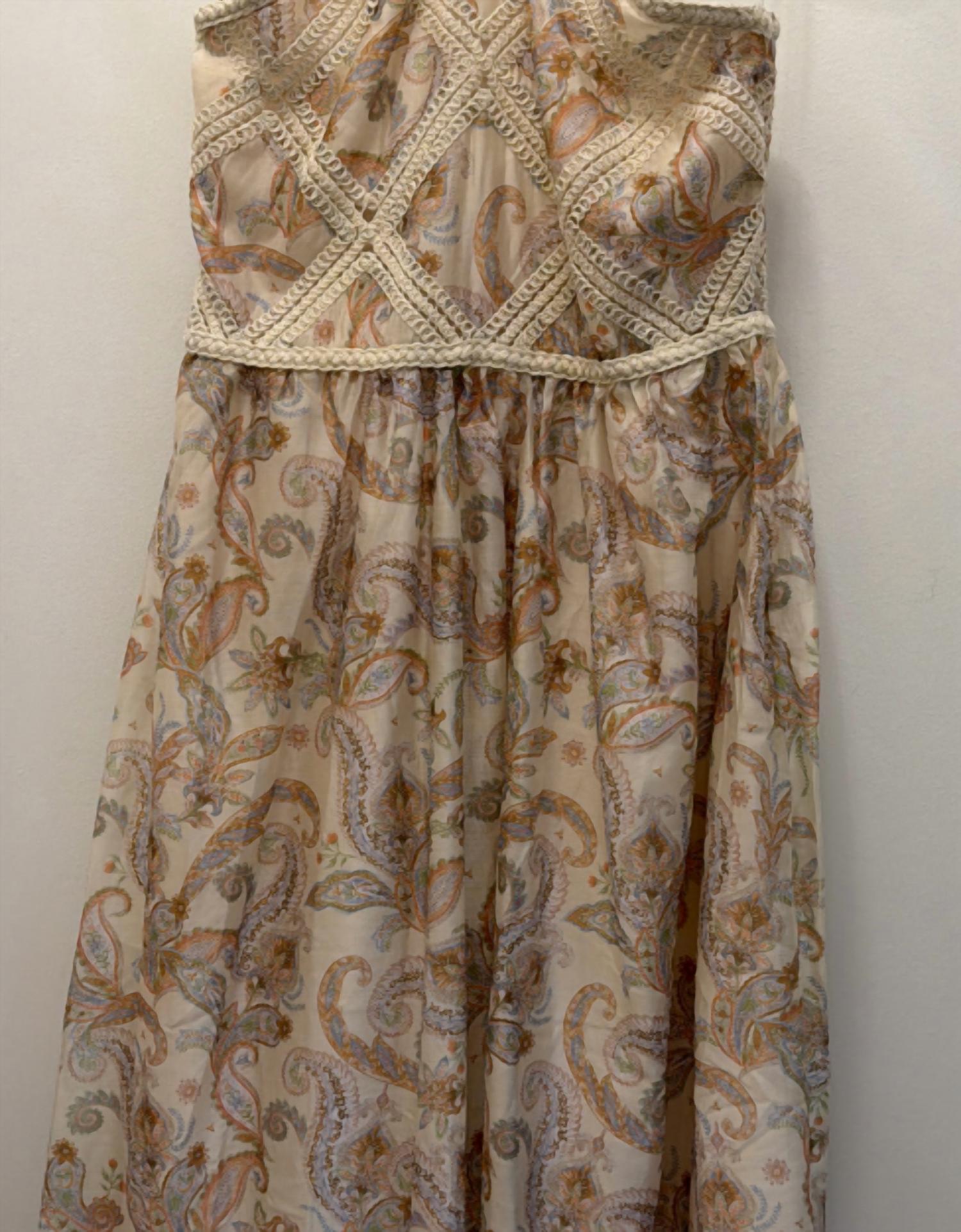 Skies Are Blue - Women's Paisley Halter Neck Dress