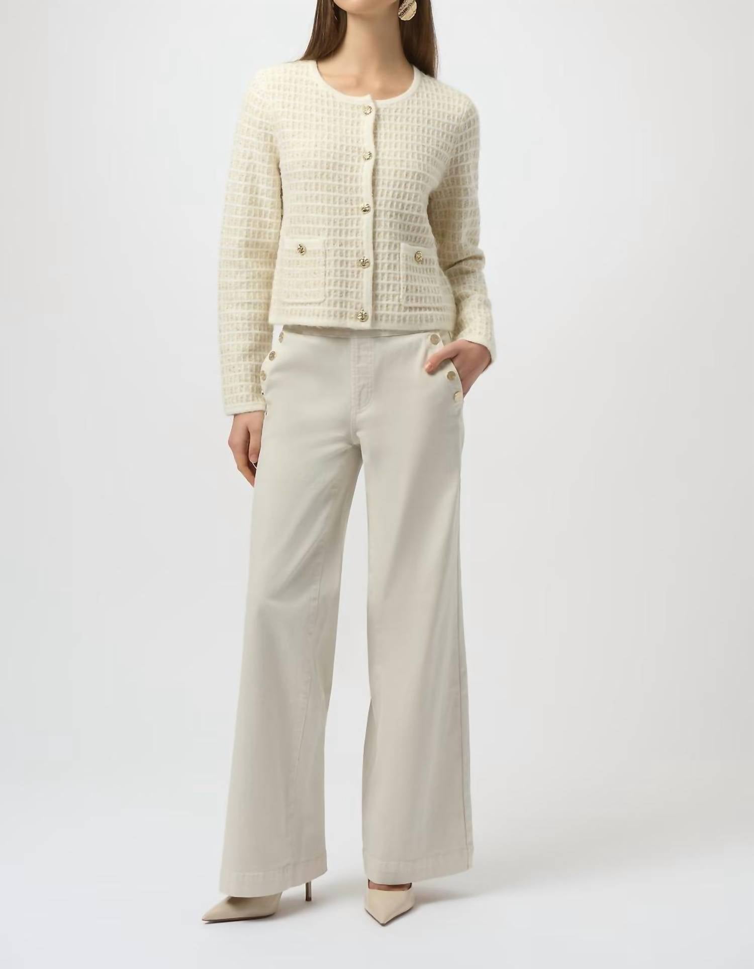 Joseph Ribkoff - Wide Leg Mid Rise Trousers