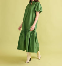 Double A Carly Dress in boxwood - women's dress - alternate view
