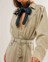 Free People - Mad Love Denim Midi Dress