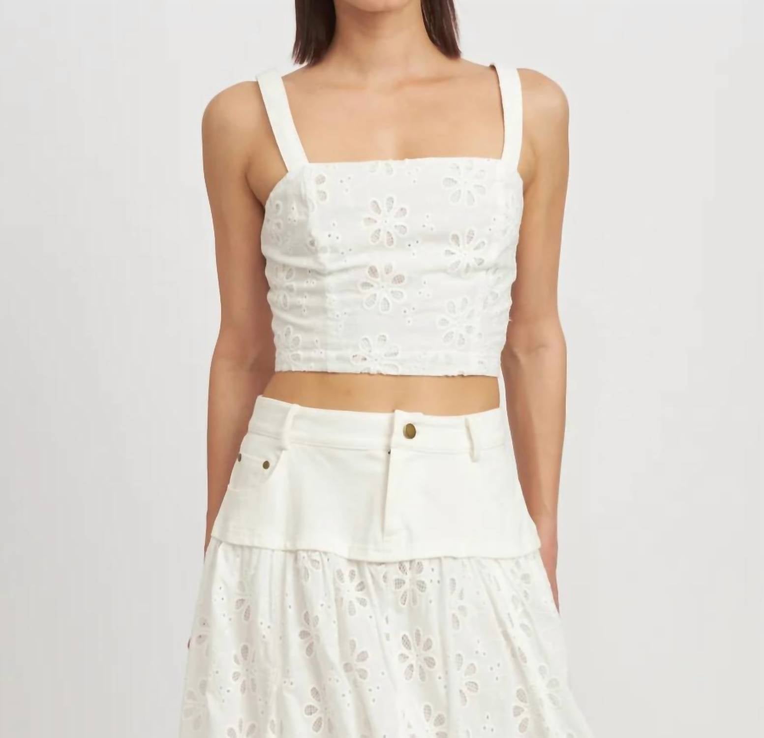 En Saison Adina Top in off white - women's shirt