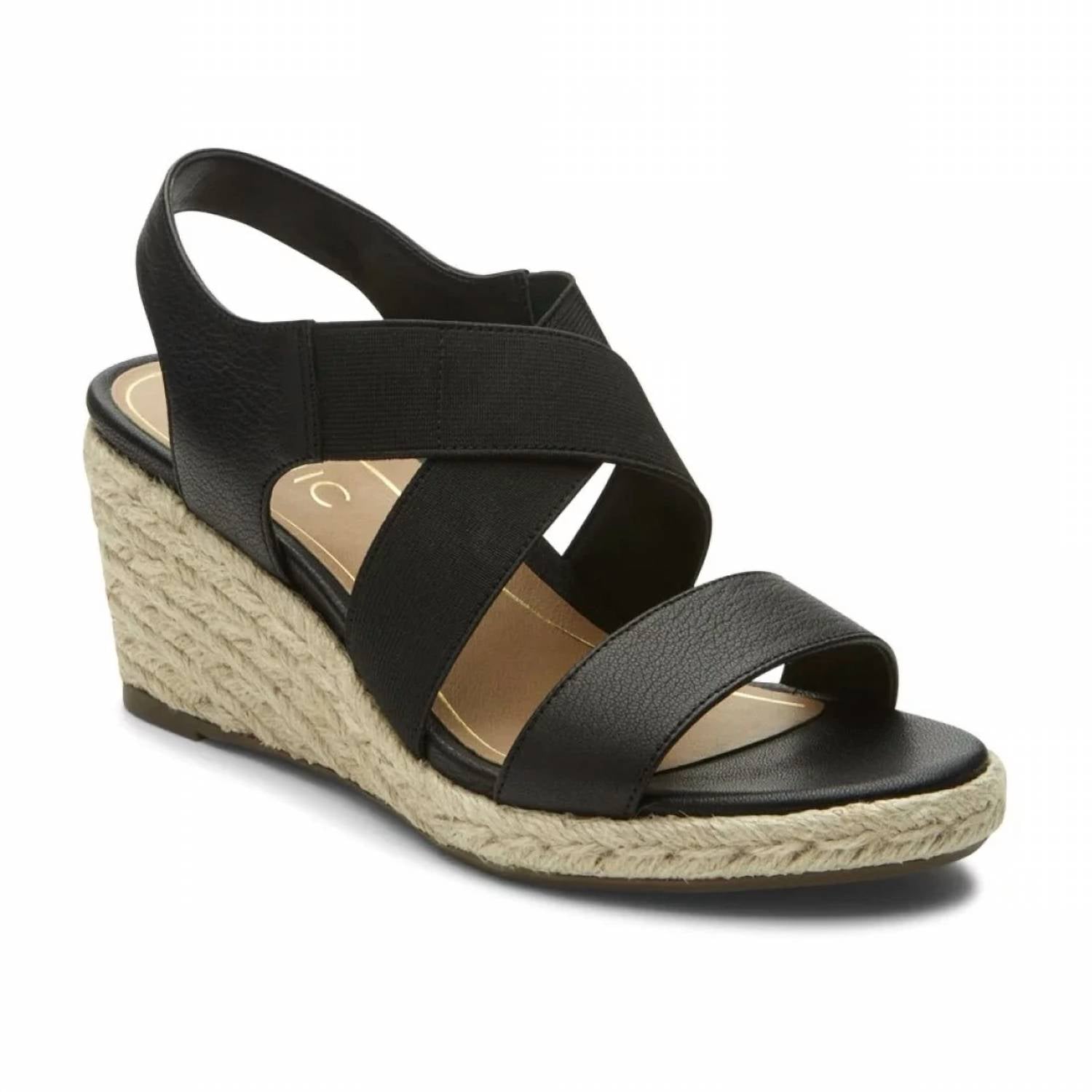 VIONIC Women's Ainsleigh Wedge Sandal in black - women's sandal