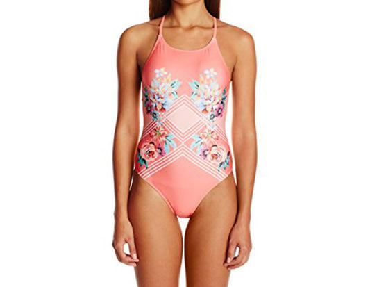 Blooming Floral Cross Back Strap One-Piece