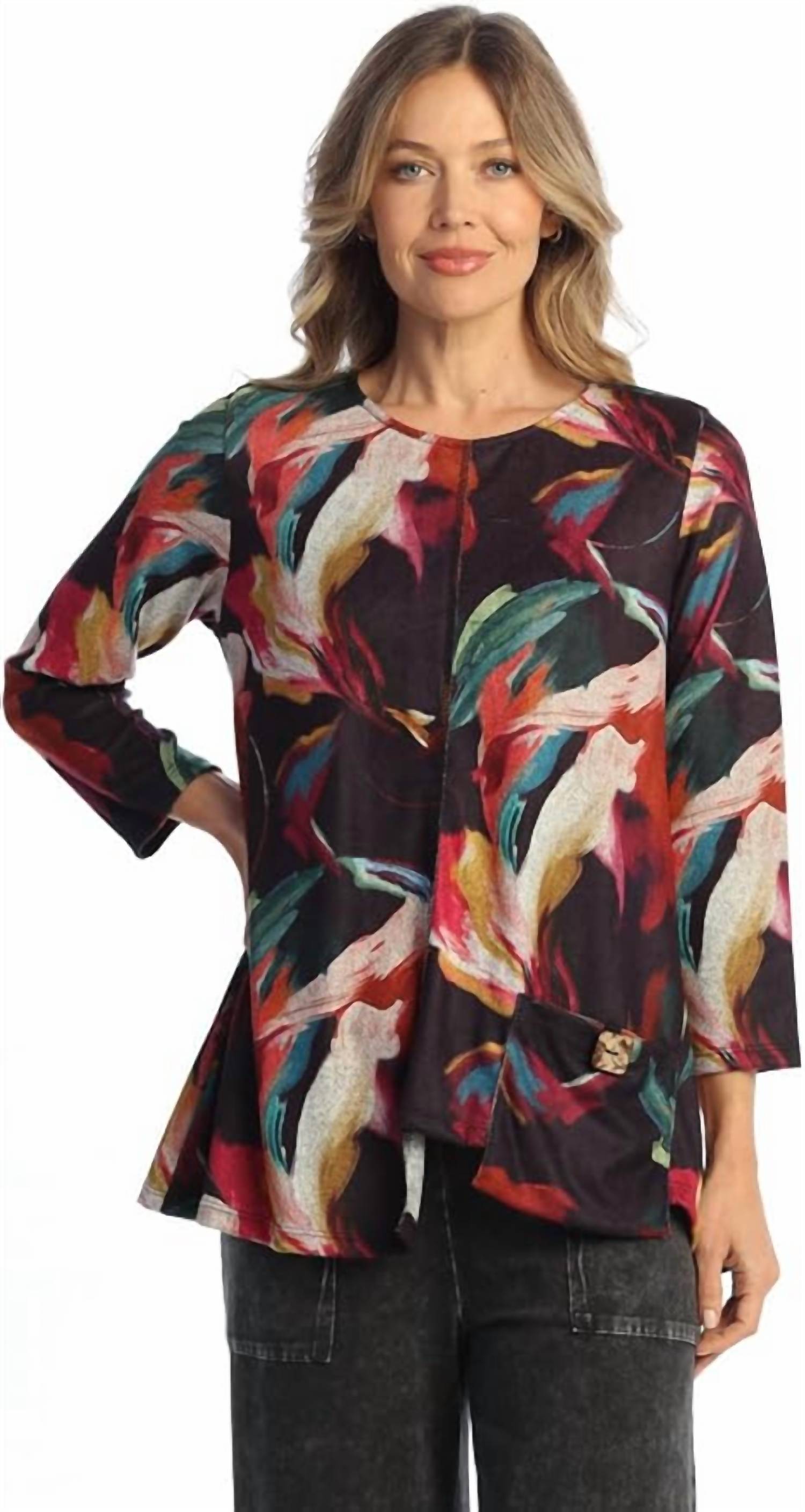 Jess & Jane - French Brushed Knit Cozy Top - Plus