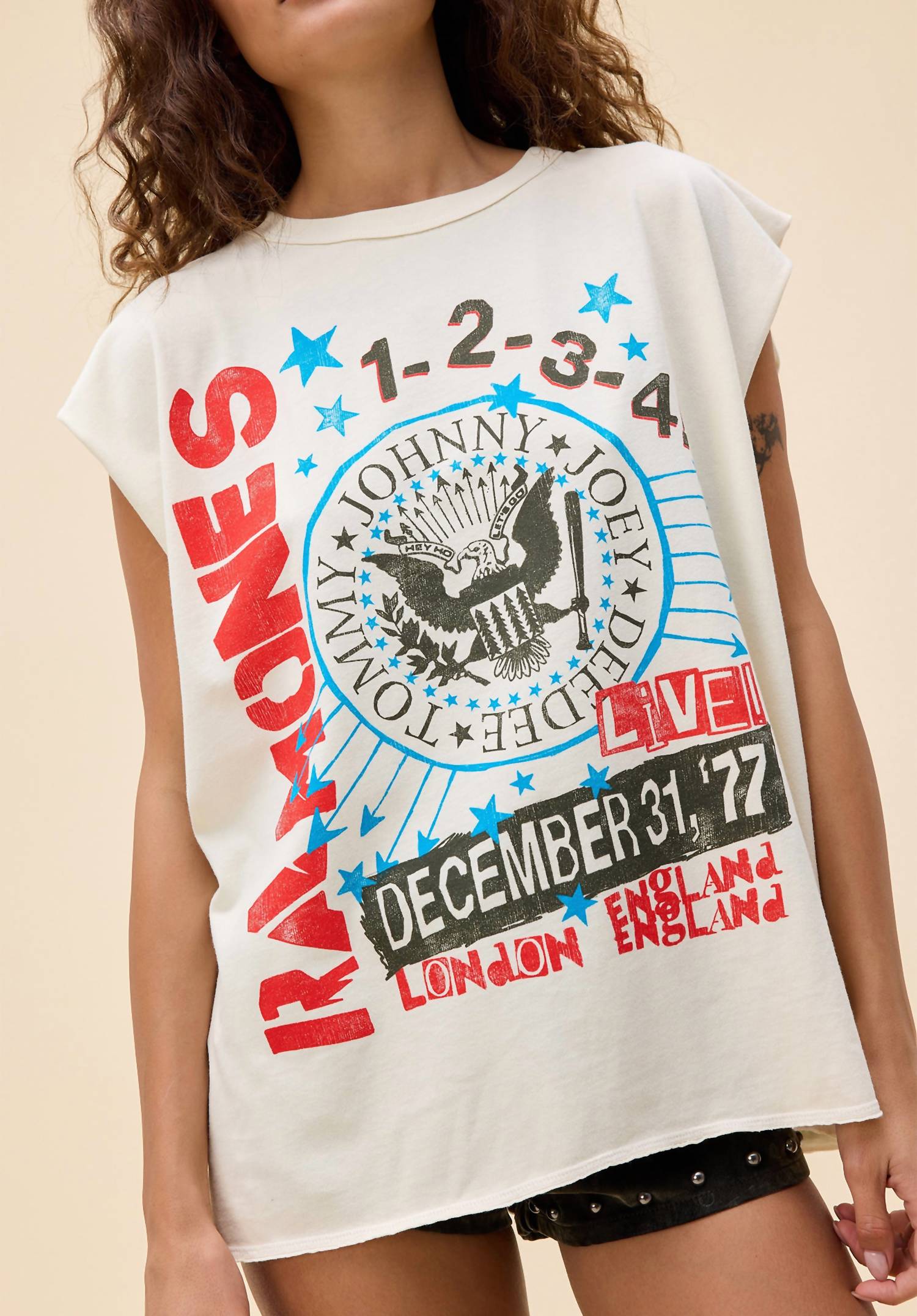 Daydreamer - Ramones 77 Show Poster Muscle Tank Top