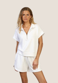 Dylan - Short Sleeve Half Zip Top