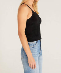 Z Supply Diana Sweater Tank Top in black - women's tank top - alternate view