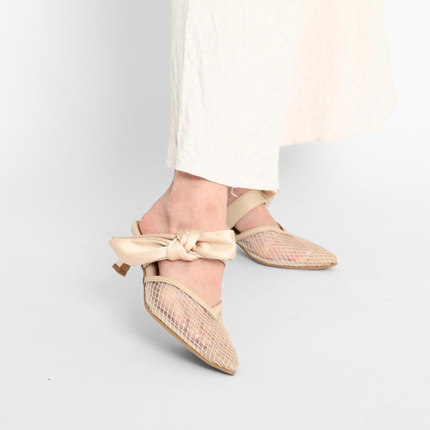 All Black - Women's Side Bow Mule