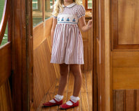 Rachel Riley - Girls' Sailboat Smocked Stripe Dress