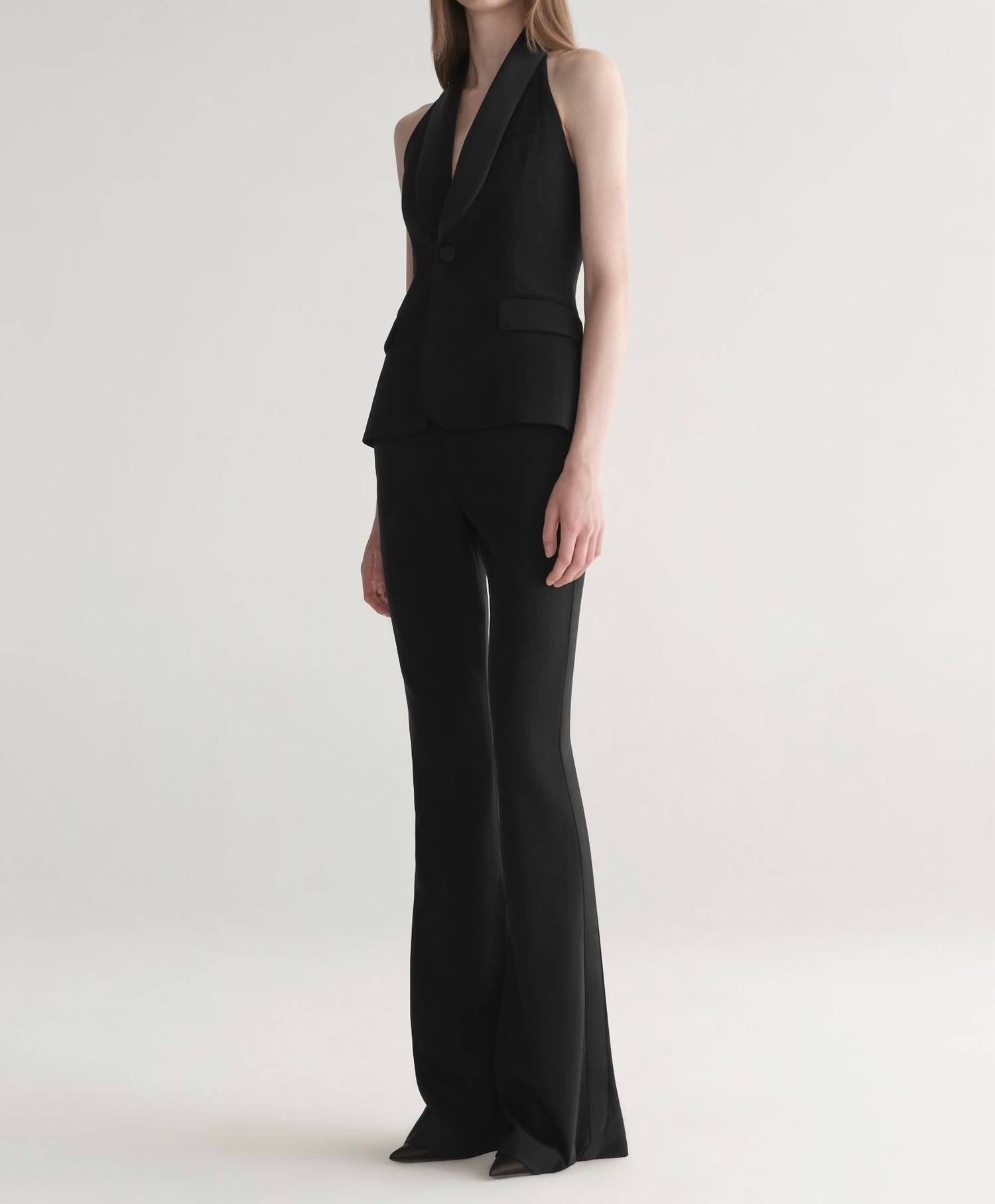 A.L.C. Payton Tuxedo Vest in black - women's jacket - alternate view