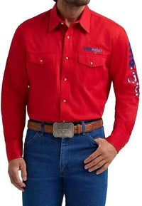 Wrangler - American Flag Logo Shirt
