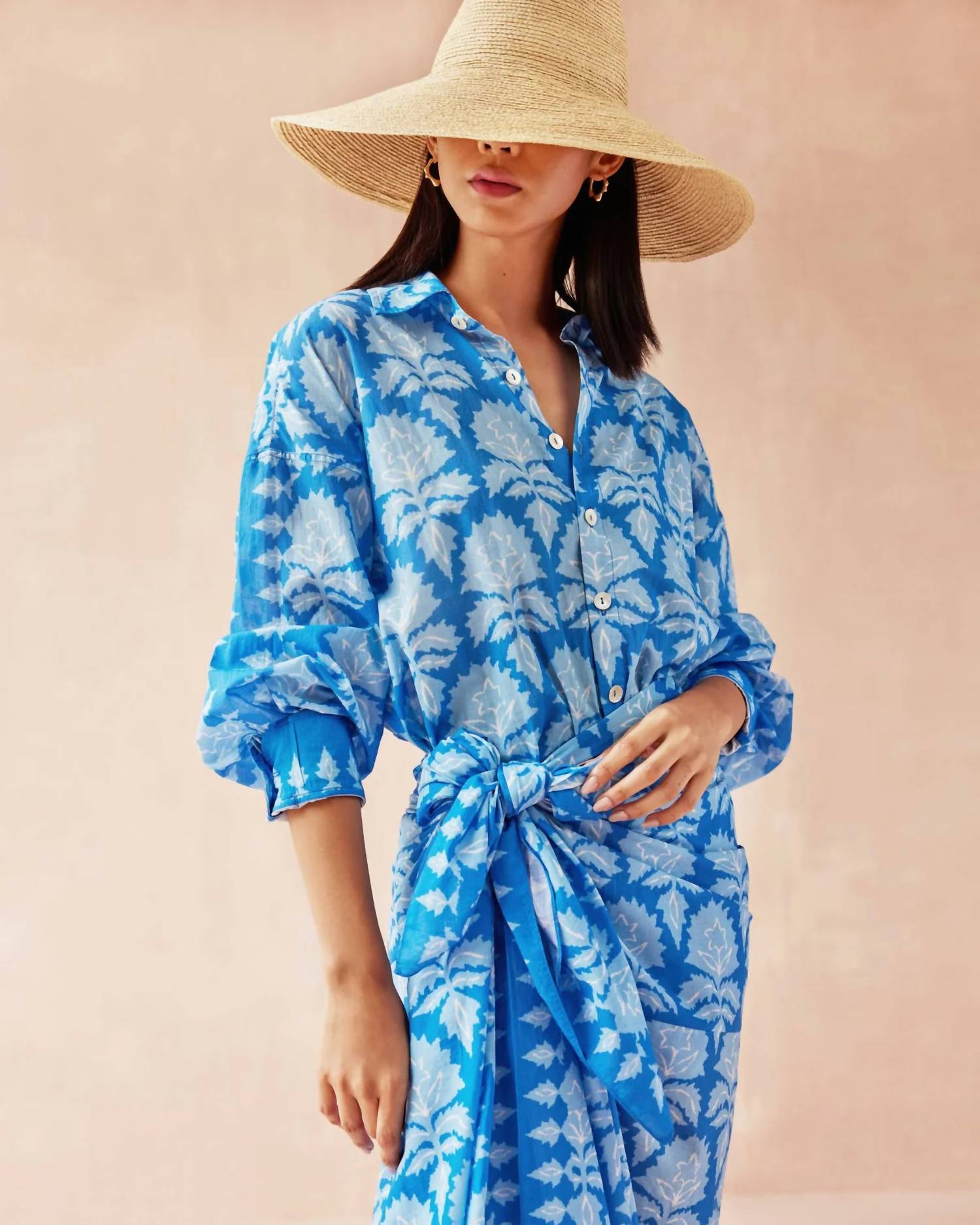 OMIKA Callista Button Down Mika in azure - women's swimwear - view 4