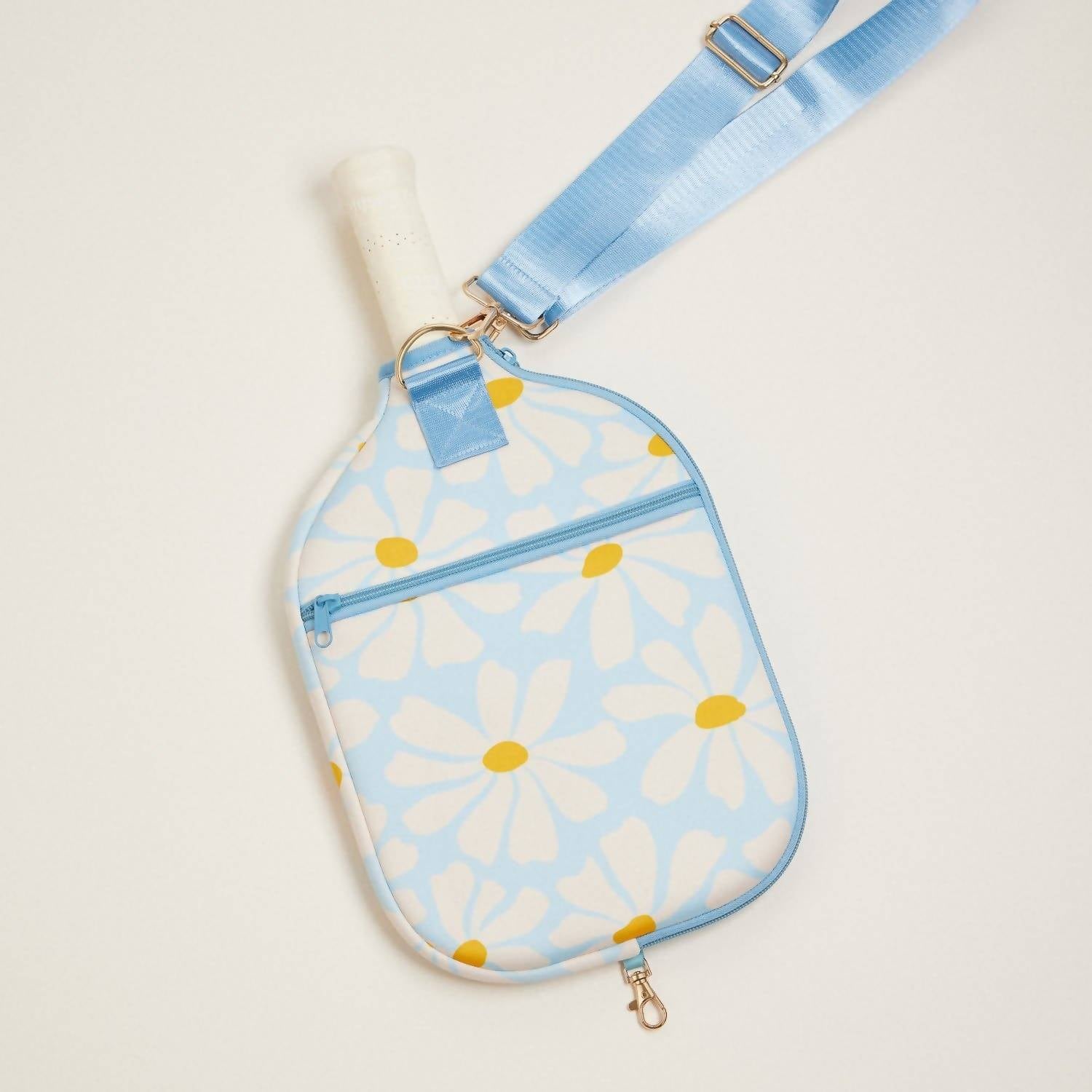 Stone & Stitch - Women's Abstract Daisy Floral Neoprene Pickleball Paddle Bag