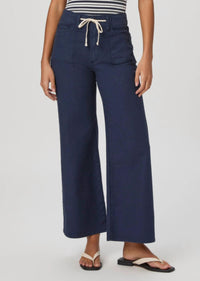 Paige Ari Wide Leg Pants in vintage navy seascape - women's pants - alternate view