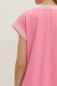 Entro - Applique Trim Midi Dress