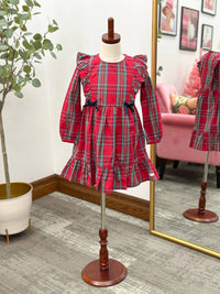 Rufflebutts - Girl's Plaid Ruffle Dress