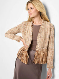 Nic + Zoe - Isadora Iconic Cork Fringe Knit Jacket